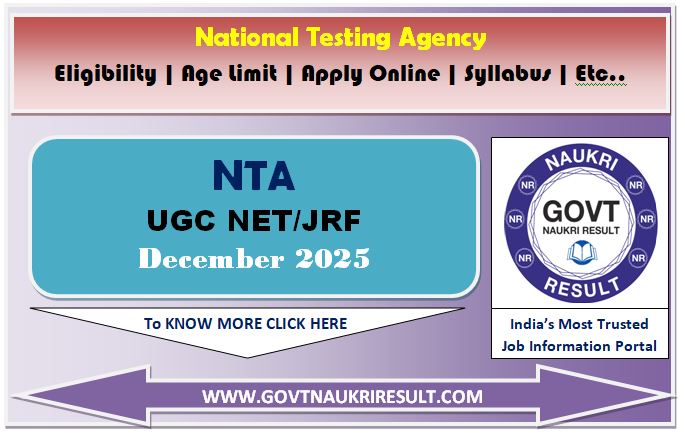  NTA UGC NET December 2025 Online Form 