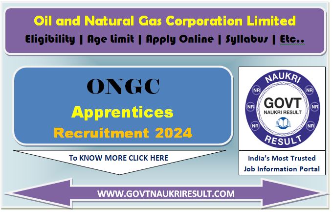  ONGC Apprentices Online Form 2024  