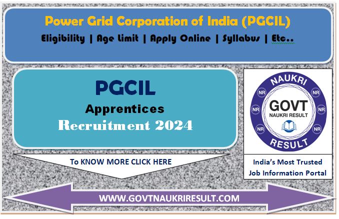  PGCIL Apprentices Online Form 2024  