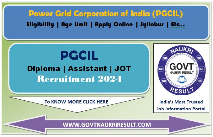  PGCIL Diploma Trainee, JOT, AT Online Form 2024  