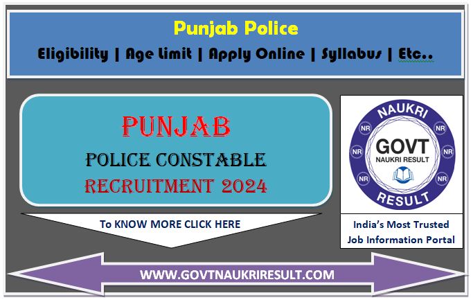  Punjab Police Constable Admit Card 2024  