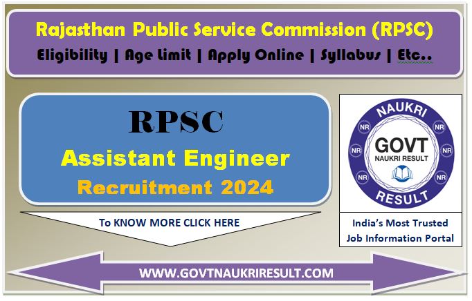  RPSC Assistant Engineer AE Online Form 2024  