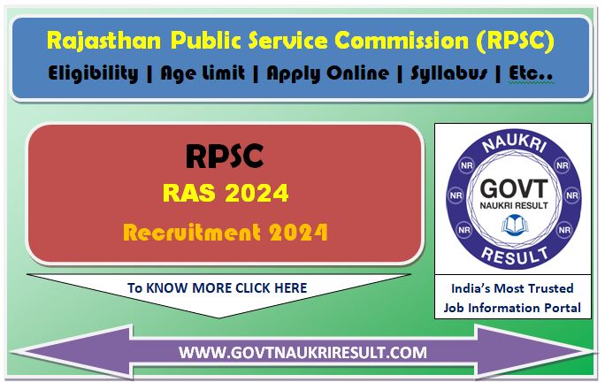  RPSC RAS 2024 Online Form  