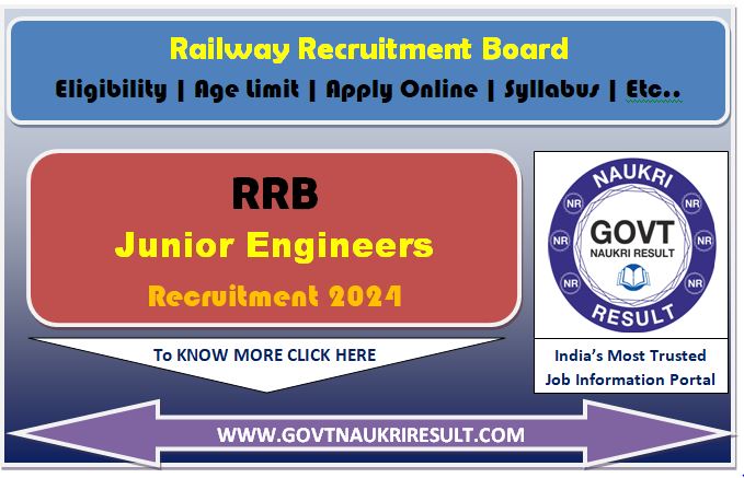  Railway RRB Junior Engineer Exam Date 2024  