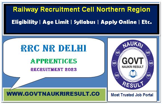  RRC NR Delhi Apprentices 2023 Merit List / Cutoff 