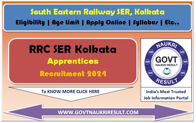  RRC SER Kolkata Apprentices Online Form 2024 