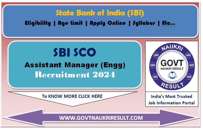  SBI Assistant Manager Engineer Online Form 2024 