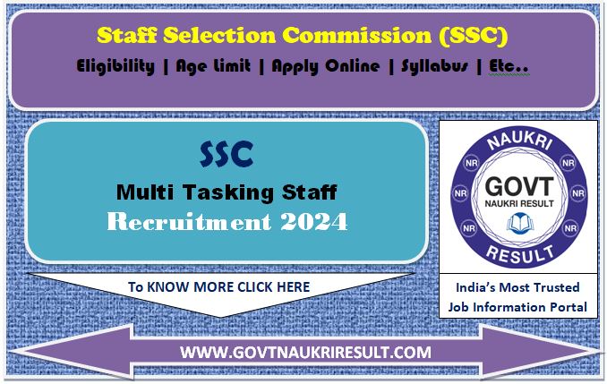  SSC MTS / Havaldar Paper I Exam Admit Card 2024  