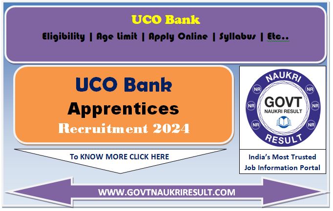  UCO Bank Apprentices Online Form 2024  