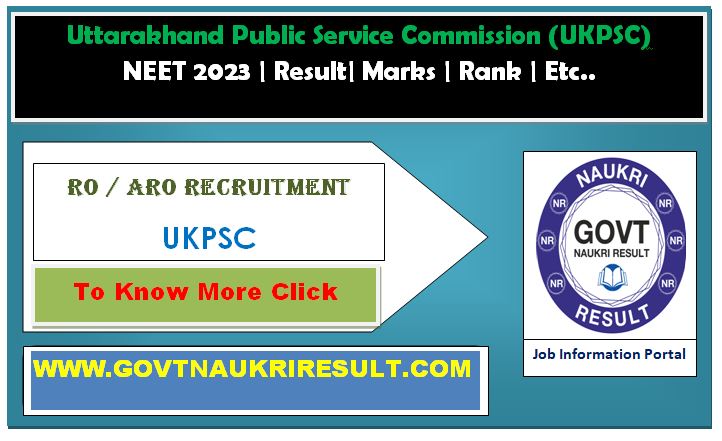  UKPSC RO / ARO 2023 Pre Result, Cutoff, Marks  