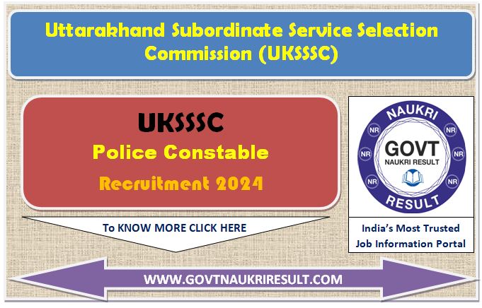  Uttarakhand Police Constable Online Form 2024 