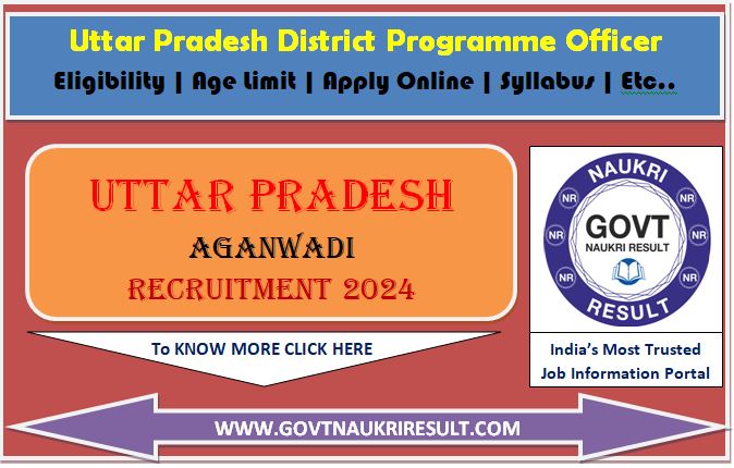  UP Aganwadi Bharti Online Form  