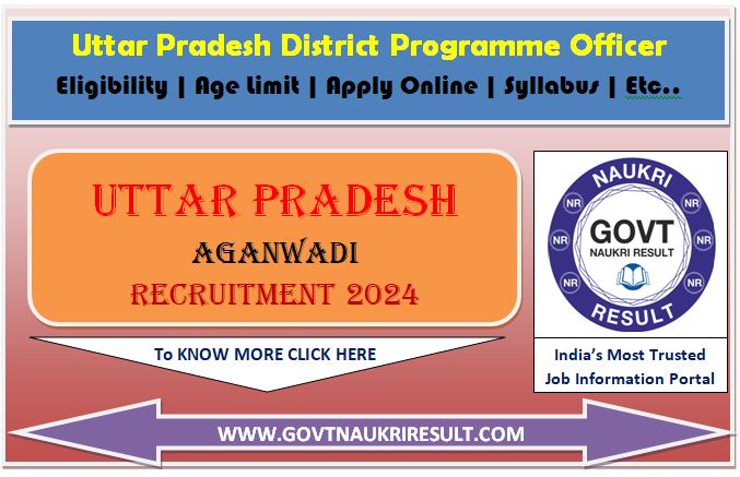  UP Aganwadi Bharti Online Form  