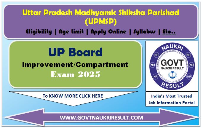  UPMSP UP Board Compartment Online Form 2025 
