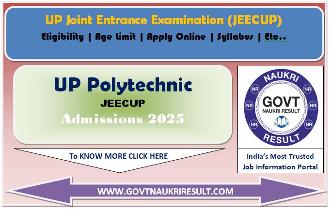  UP Polytechnic JEECUP 2025 Online Form 