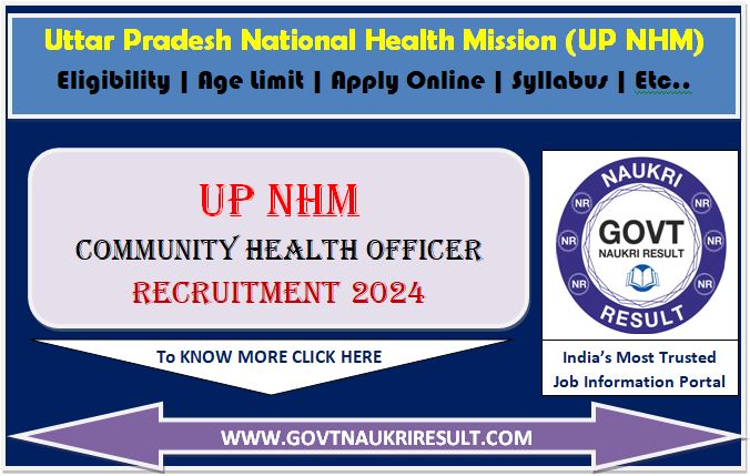  UP NHM CHO Online Form 2024 