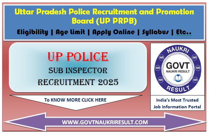  UP Police Sub Inspector SI Online Form 2025 for 4543 Post 