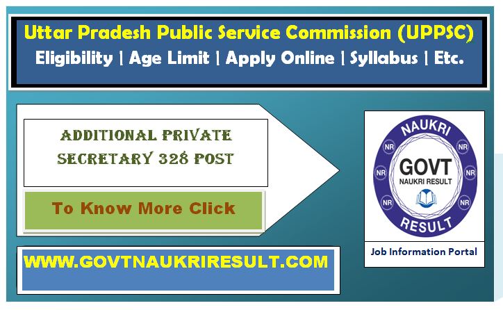  UPPSC Additional Private Secretary Online Form 2023  