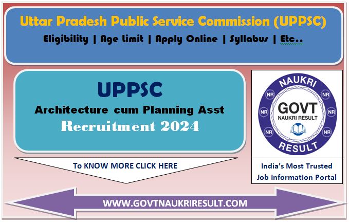  UPPSC Architectural Cum Planning Assistant Online Form 2024 