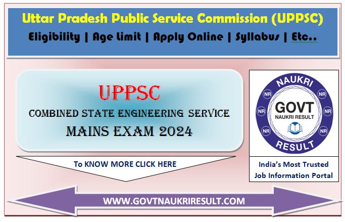  UPPSC Engineering Services 2024 Mains Online Form 2025 