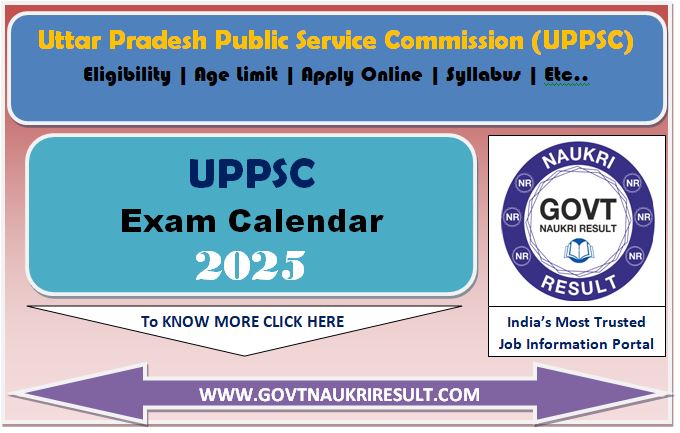  UPPSC Exam Calendar 2025 