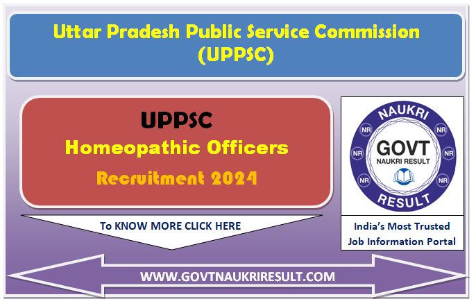  UPPSC Homoeopathic Medical Officer 2023 Admit Card  