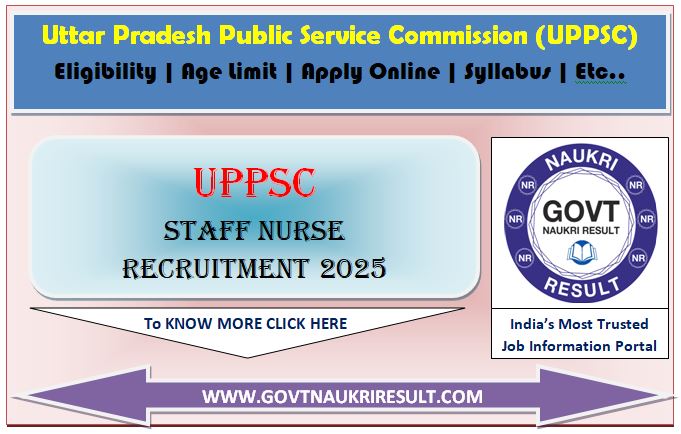 UPPSC Staff Nurse Unani Online Form 2025 