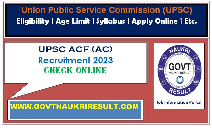  UPSC CPF AC DAF Online Form  
