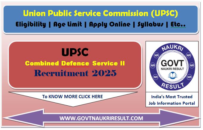  UPSC CDS II Online Form 2025 