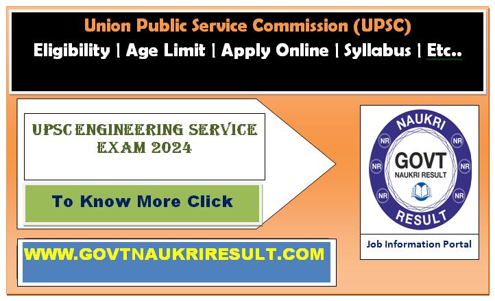  UPSC Engineering Services 2024 Online Form  