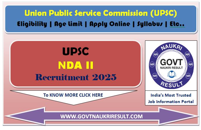  UPSC NDA II Online Form 2025 