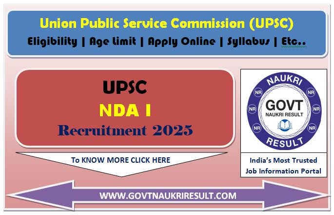  UPSC NDA I 2025 Online Form 