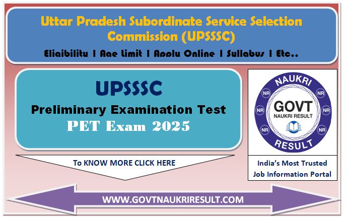  UPSSSC PET 2025 Online Form 