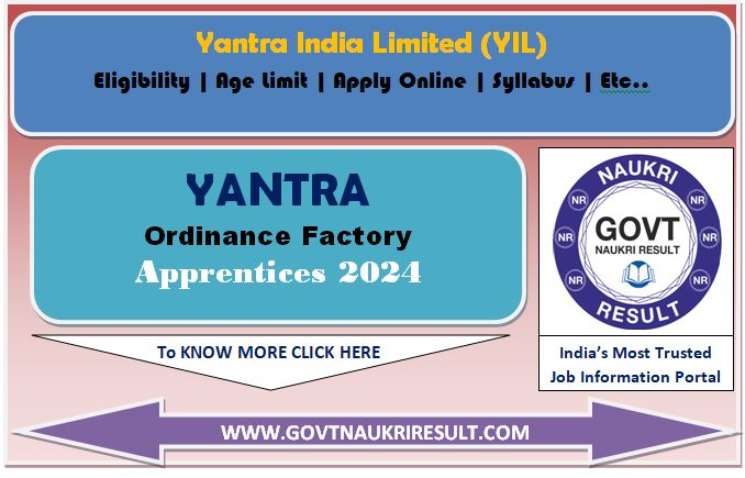  Yantra India Limited Apprentices Online Form 2024  